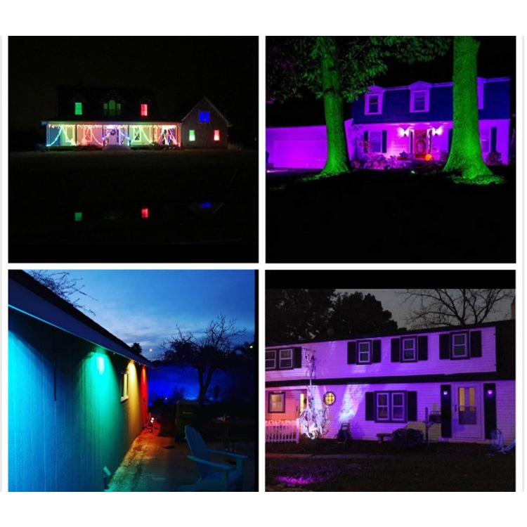Đèn pha led đổi màu RGB 10w 20w 30w 50w có điều khiển - Đèn led RGB chiếu sáng - Đèn pha chống nước sử dụng ngoài trời