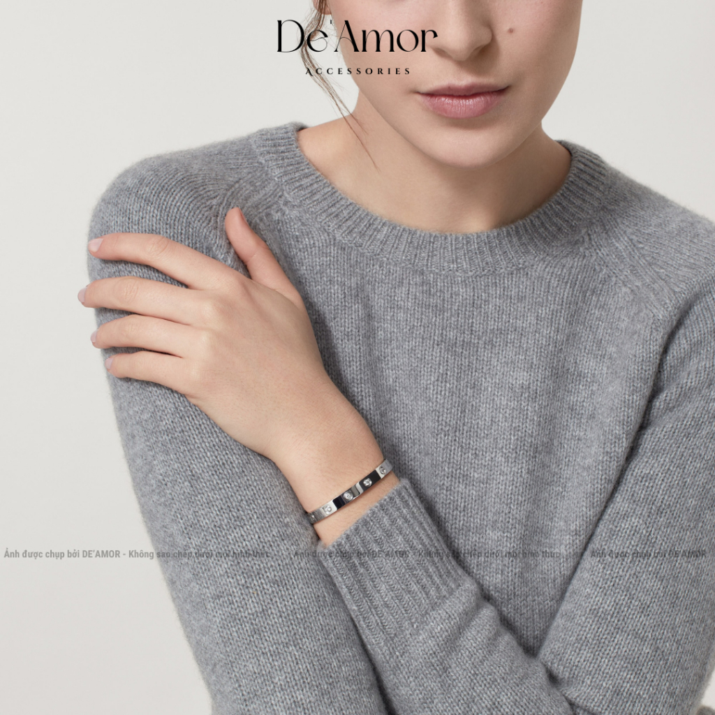 Vòng tay bạc nữ S999 - Vòng tay Luna De'Amor - VT019