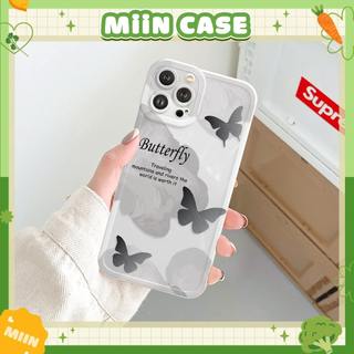 Ốp Lưng iPhone Butterfly Cạnh Vuông, Sang Trọng cho Cho iP Plus/X/XS/XR/11/12/13/14/15/Pro/Max/Mini