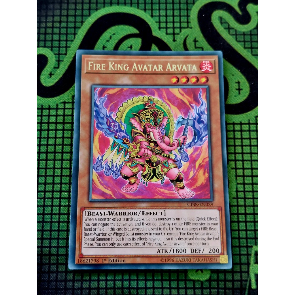 Thẻ Bài Mint90 Yugioh Monster Fire King Avatar Arvata - CIBR-EN029 - Rare