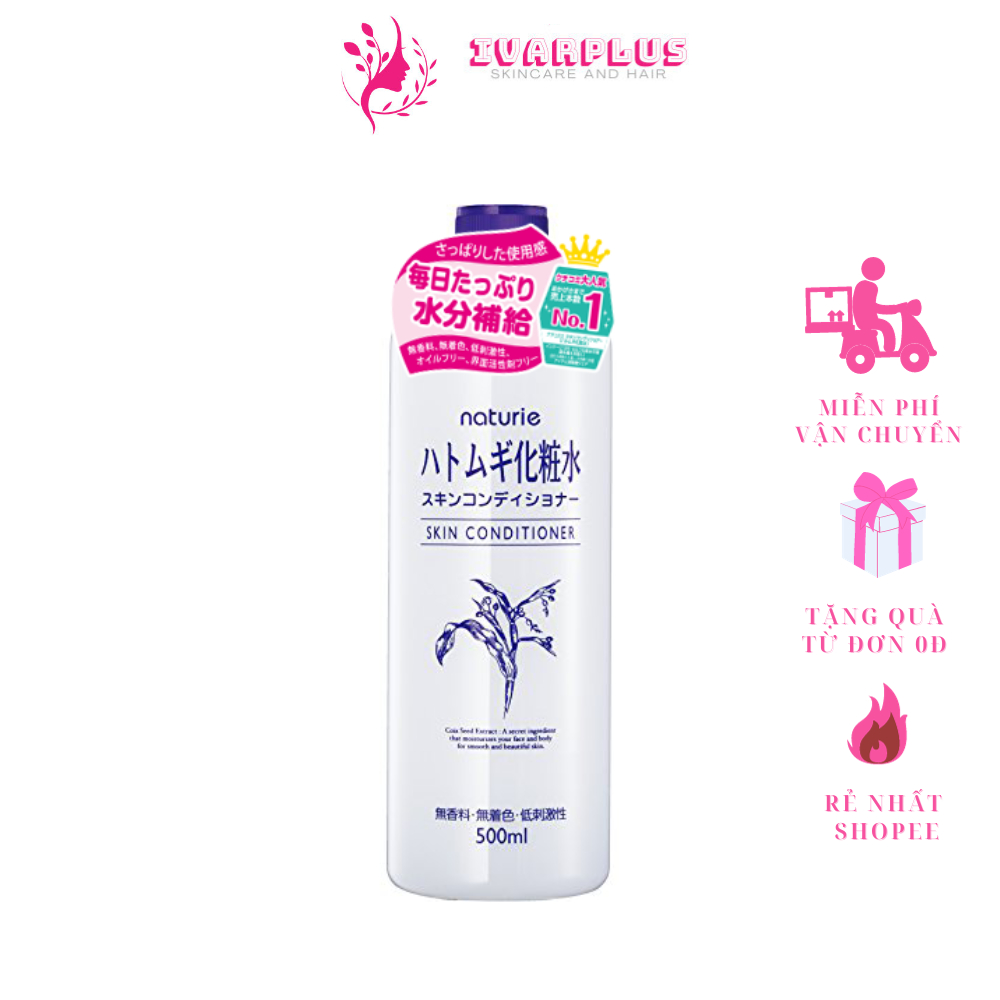 Nước hoa hồng Hatomugi ý dĩ Naturie Skin Conditioner Lotion Nhật Bản 500ml