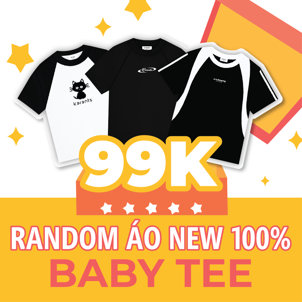Random Áo Baby Tee Karants New 100% Cotton Unisex Local Brand - PK08