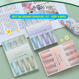   HÀNG SIÊU HOT  Set 4 Bút dạ quang màu Pastel cực đẹp Ngòi bút mềm phù hợp cho học sinh sinh viên NV văn phòng 