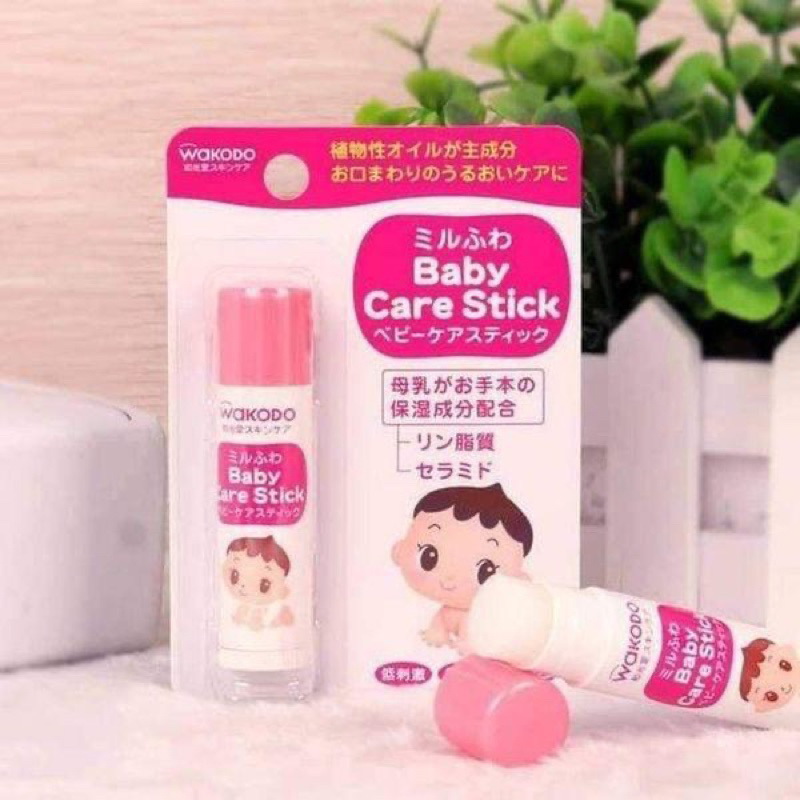 Son dưỡng môi cho trẻ em Baby care stick Wakado nhật bản