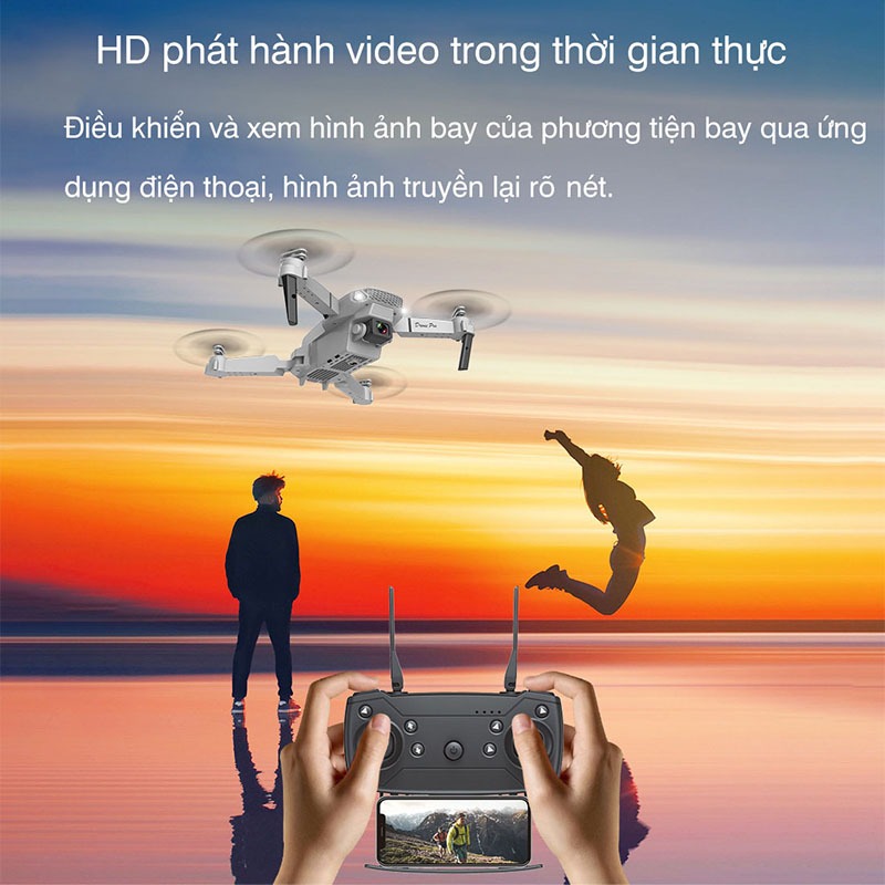 Drone camera 4k mini Flycam điều khiển từ xa Camera kép Chụp chống rung Camera kép Máy Bay | BigBuy360 - bigbuy360.vn