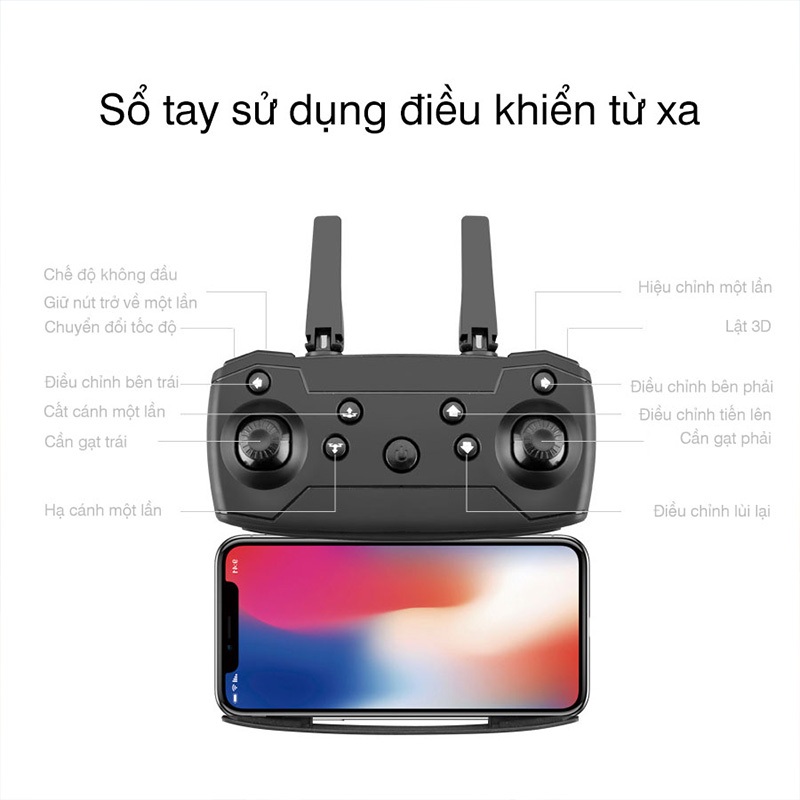 Drone camera 4k mini Flycam điều khiển từ xa Camera kép Chụp chống rung Camera kép Máy Bay | BigBuy360 - bigbuy360.vn