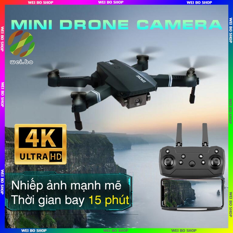 Drone camera 4k mini Flycam điều khiển từ xa Camera kép Chụp chống rung Camera kép Máy Bay | BigBuy360 - bigbuy360.vn