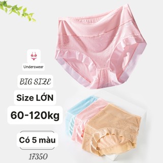 Quần Lót Nữ Bigsize Cotton Cao Cấp LinhStyle, Quần Lót Chíp Sịp Xì Nữ Big Size To Không Lộ Viền Cạp Cao Thoáng Khí 17350