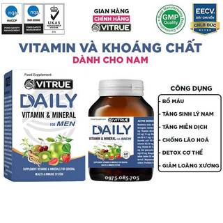 Vitamin Và Khoáng Chất Thiết Yếu Cho Nam Giới, Bổ Máu, Tăng Trao Đổi Chất - Vitrue Detox