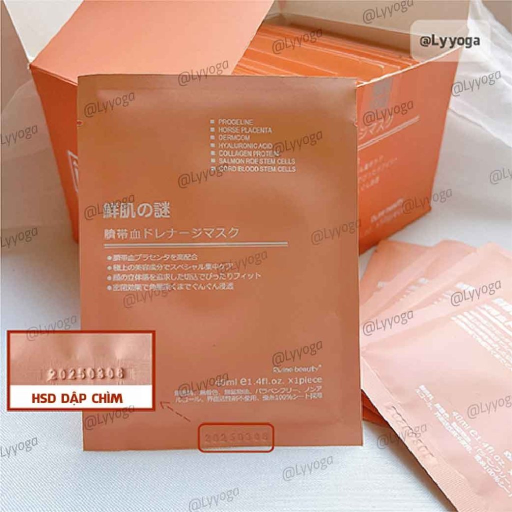 1 hộp = 50 miếng Mặt nạ nhau thai cừu Mặt Nạ Tế Bào Gốc Nhau Thai Cừu Cuống Rốn , cấp ẩm，dưỡng da BIG SALE MART A1