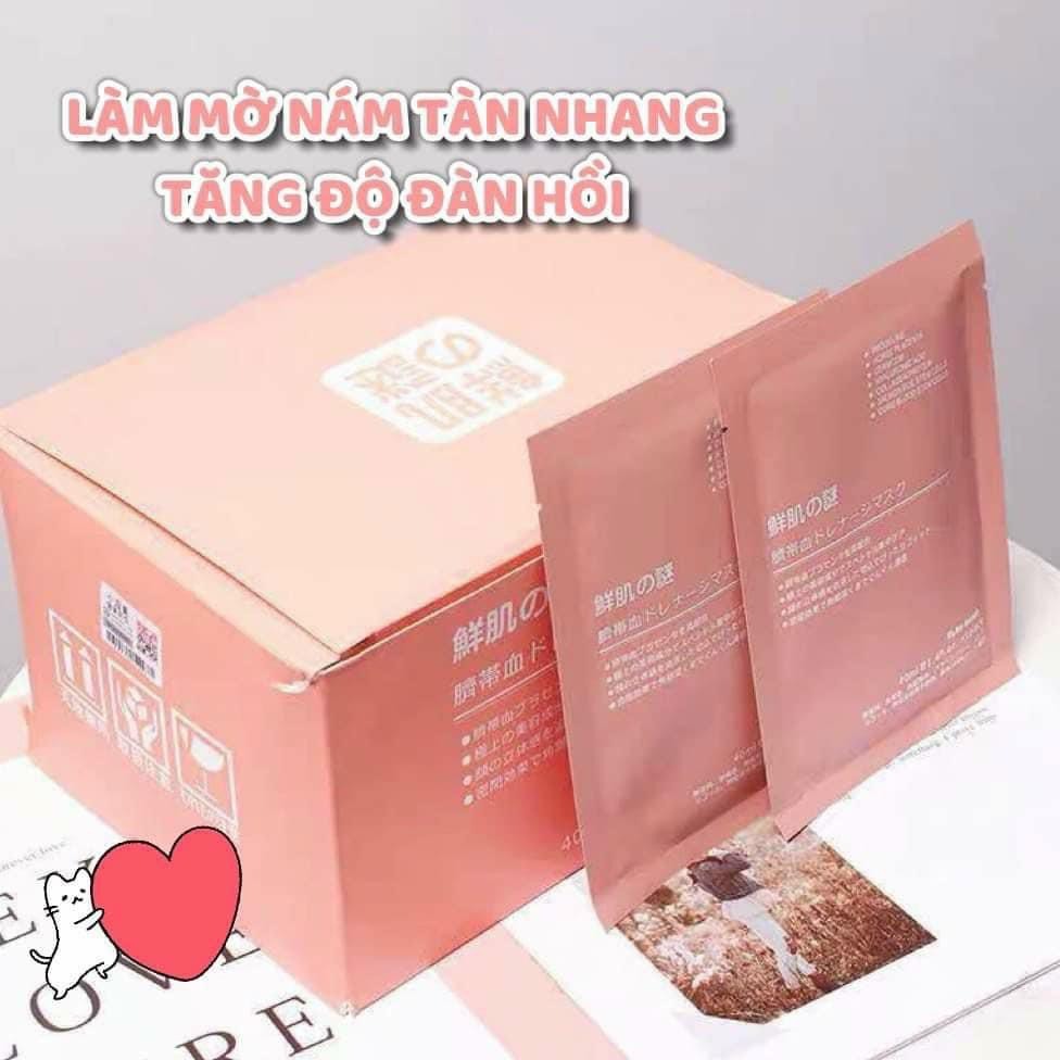 1 hộp = 50 miếng Mặt nạ nhau thai cừu Mặt Nạ Tế Bào Gốc Nhau Thai Cừu Cuống Rốn , cấp ẩm，dưỡng da BIG SALE MART A1