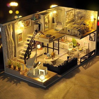 Mô hình diy Mô hình nhà búp bê Diy house Nhà mô hình DIY Biệt thự nắng ấm