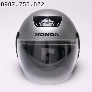 Mũ Bảo Hiểm Nam Nữ 3/4 có kính kiểu @Honda@ tem bạc