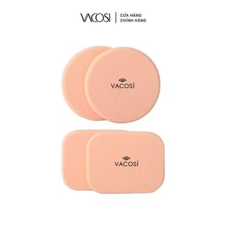 Bông Phấn Ướt VACOSI size bỏ túi: Túi 2 cái, dáng tròn / vuông