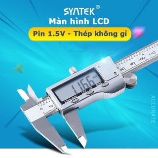 Thước kẹp điện tử syntek 150mm thép hợp kim không rỉ màn hình lcd