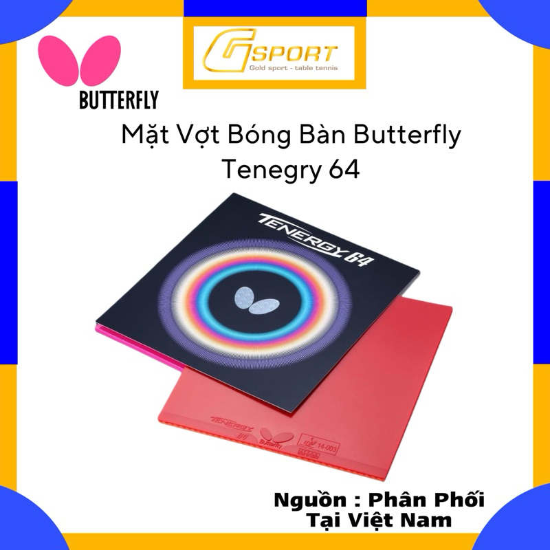 Mặt Vợt Bóng Bàn Butterfly Tenergy 64 - Hàng Chính Hãng Made In Japan