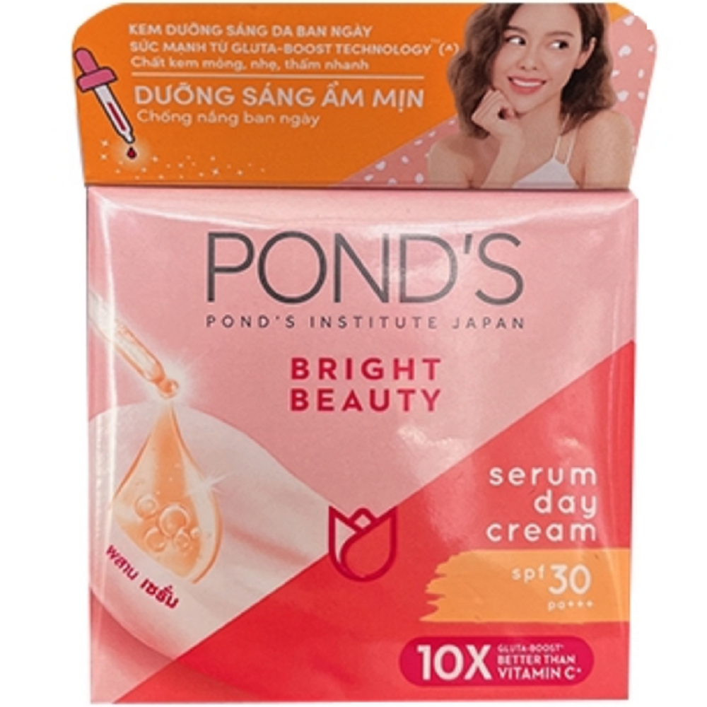 Kem Dưỡng Da Trắng Hồng Rạng Rỡ Ponds Bright Beauty 30g, suu.shop cam kết 100% chính hãng