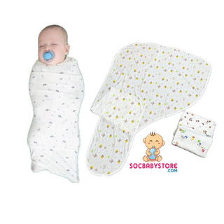 Khăn quấn / Nhộng Chũn Quấn Sợi Tre THT / Bu baby