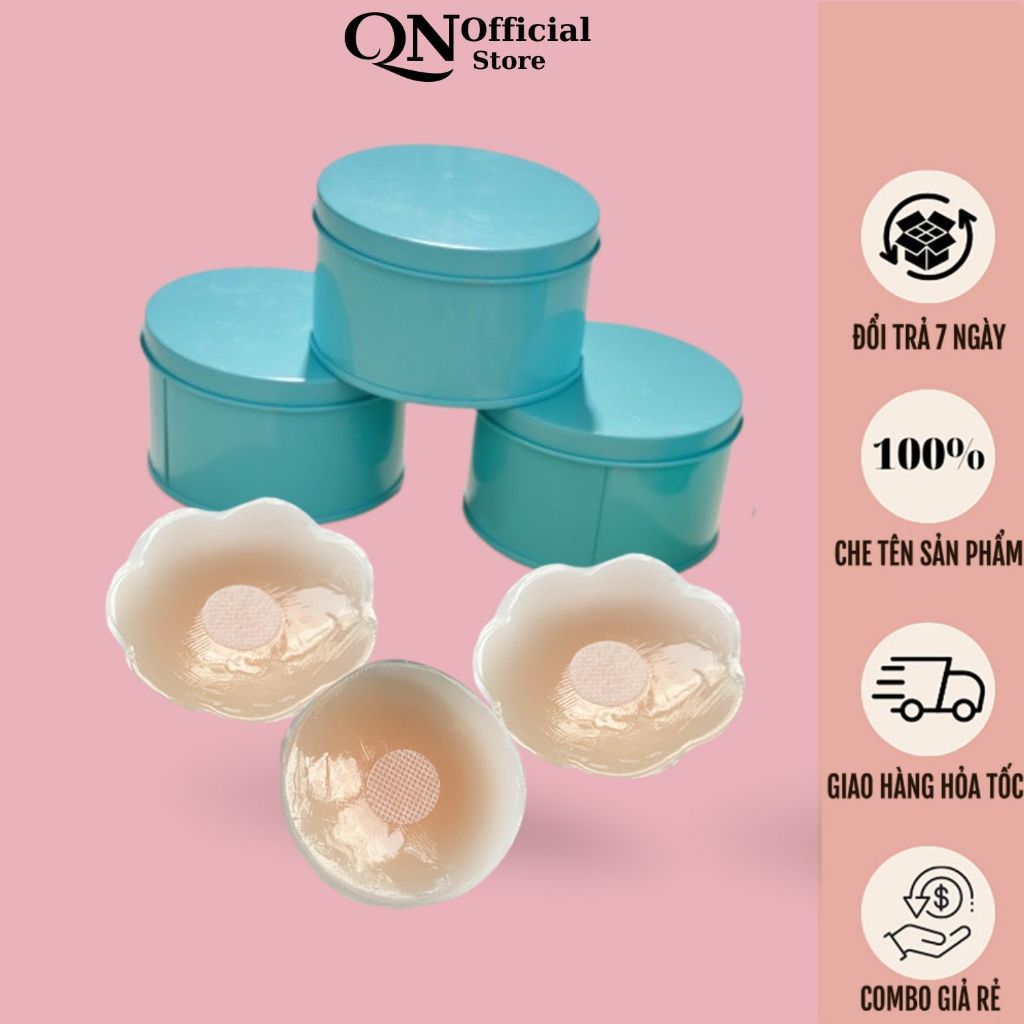 Miếng Dán Ngực Silicon, Dán Ti Hộp 5 Cặp Sử Dụng Nhiều Lần CLOVER - 999
