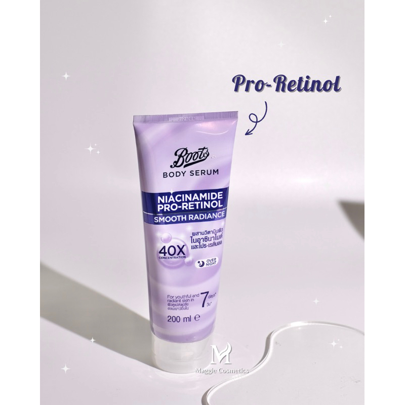 Dưỡng thể trắng da Boots Body Serum cấp ẩm, làm mềm mịn da