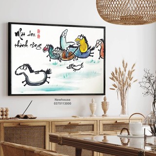 Tranh vô trí - Mãi dell thành công - tranh đã có khung composite siêu bền đẹp NEW341