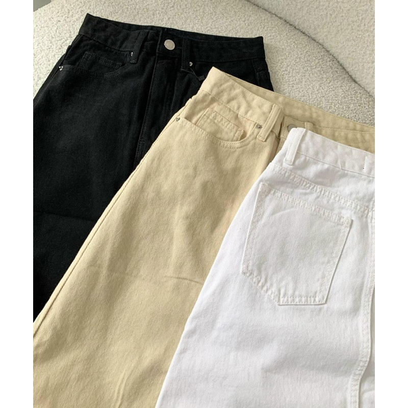 Chân Váy Jean Midi Dáng Chữ A Jean Cotton Xuất Xịn