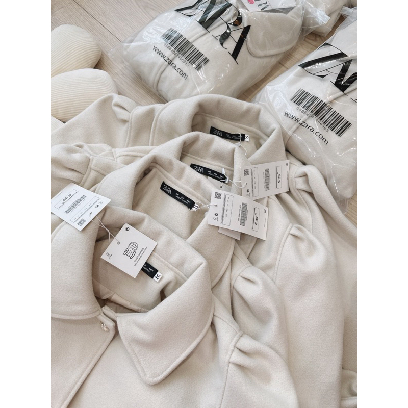 Áo dạ ép lửng tay bồng zar@