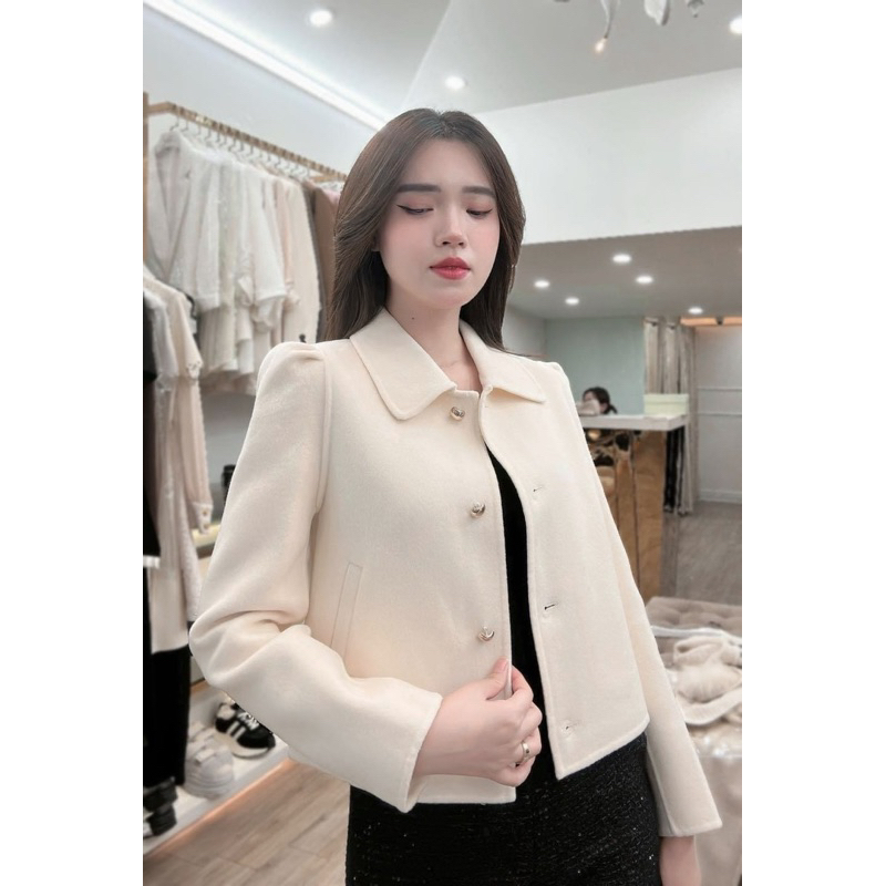 Áo dạ ép lửng tay bồng zar@