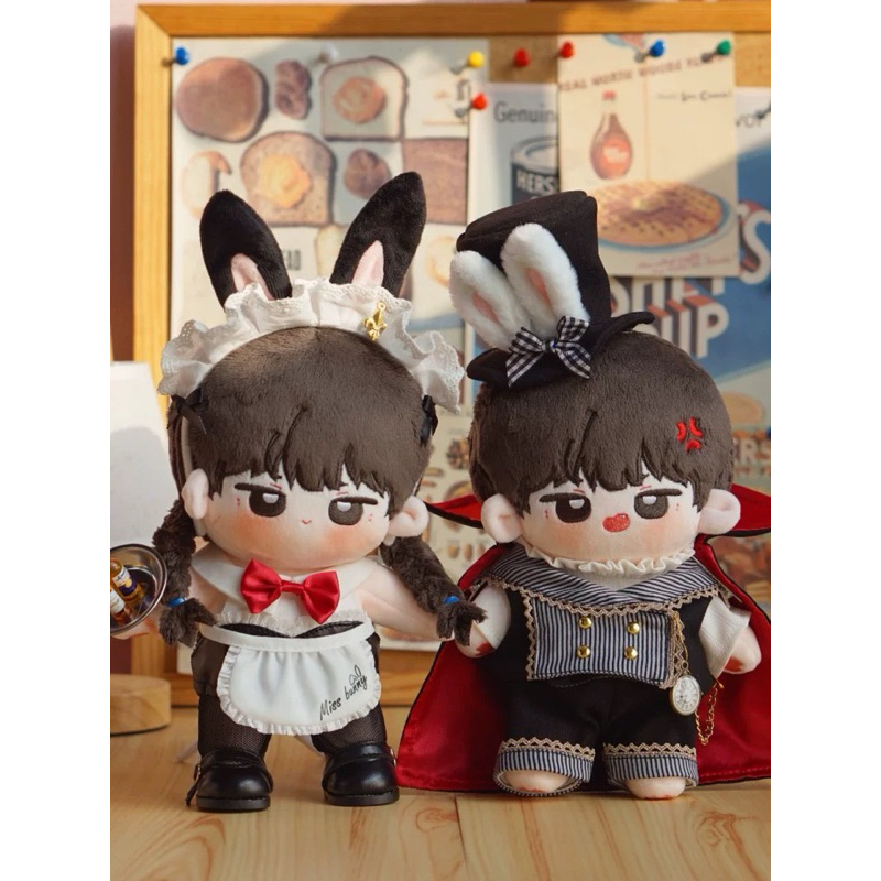OUTFIT BUNNY VÀ THỎ QUẢN GIA || TỦ OUTFIT PUPPY || OUTFIT DOLL 20CM