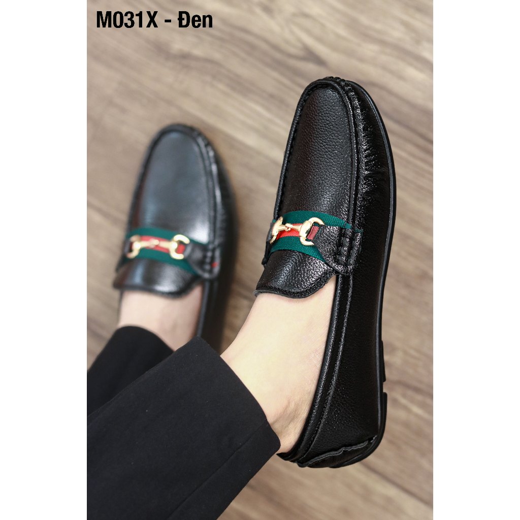 Giày Mọi Nam Da Lì Đế Khâu Cực Bền Bỉ, Da Siêu Mềm Mã M031