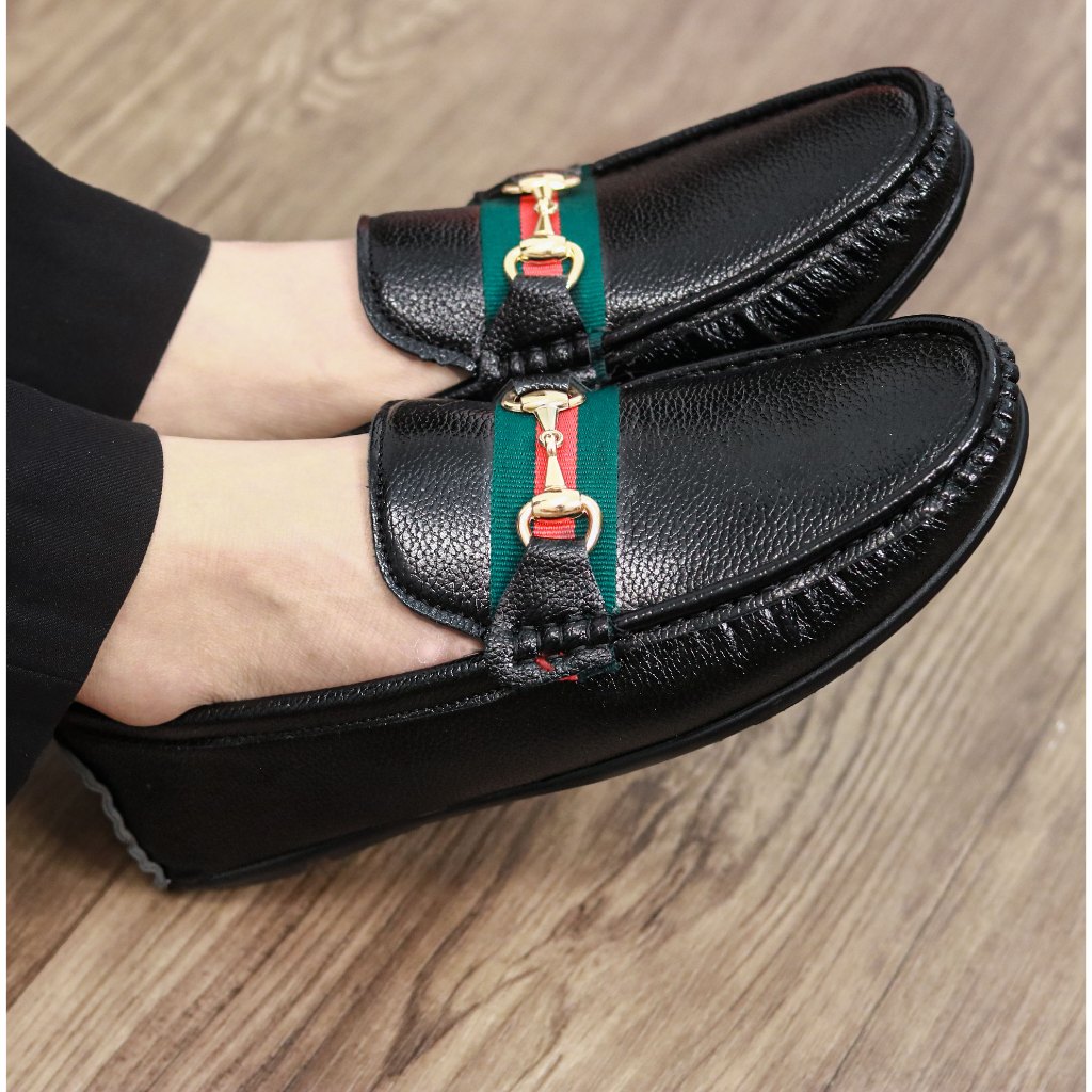 Giày Mọi Nam Da Lì Đế Khâu Cực Bền Bỉ, Da Siêu Mềm Mã M031