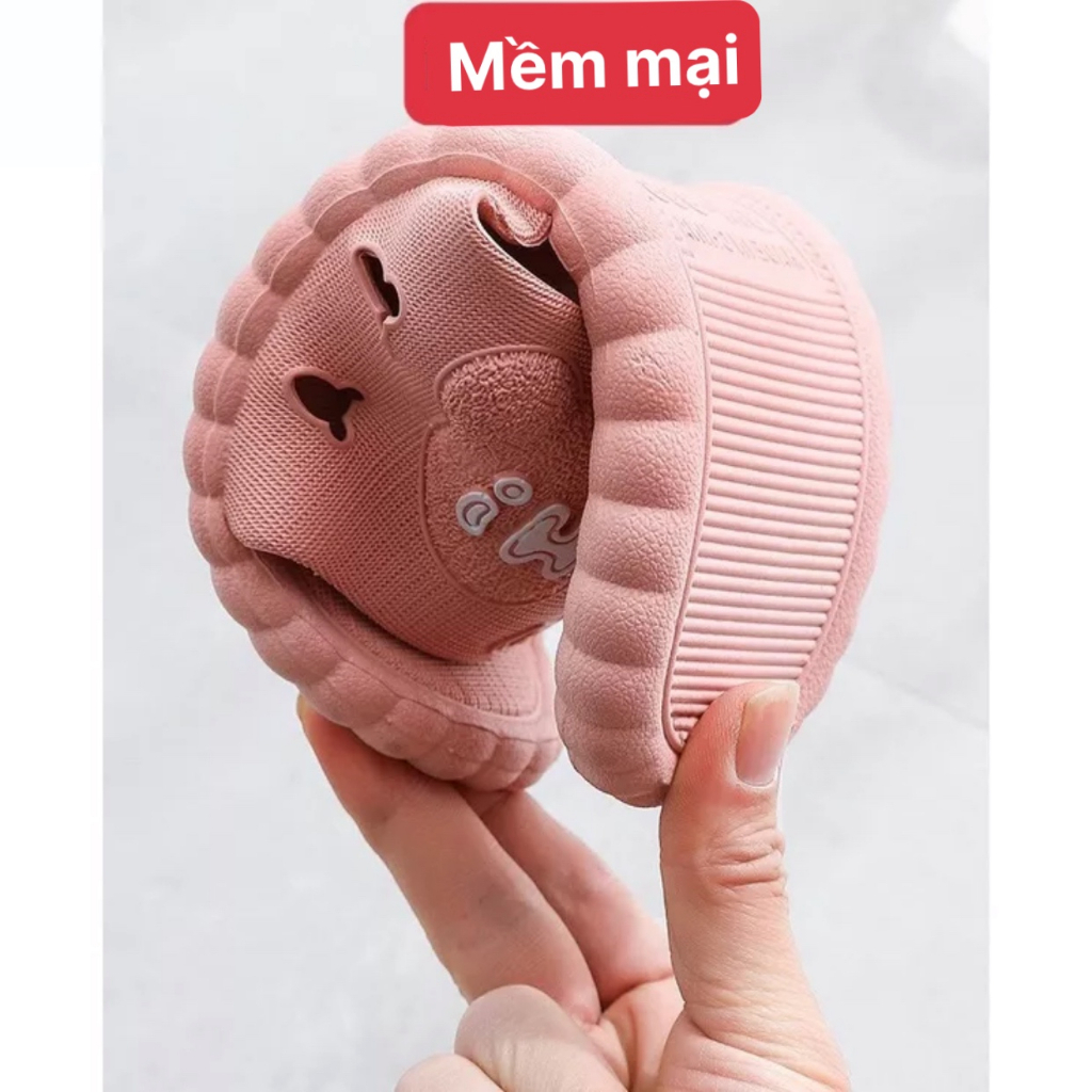 Dép nữ đi trong nhà tắm văn phòng quai ngang kiểu lê chống trơn trượt đi mưa unisex ulzzang