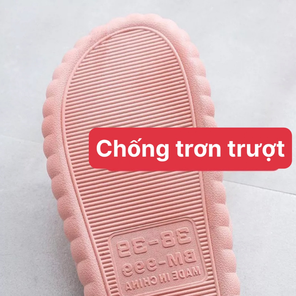Dép nữ đi trong nhà tắm văn phòng quai ngang kiểu lê chống trơn trượt đi mưa unisex ulzzang
