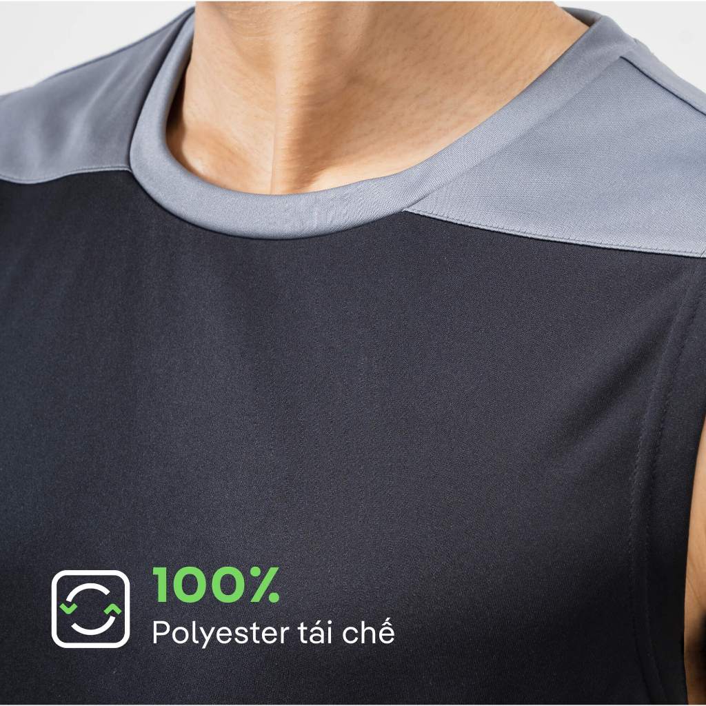 Áo Tanktop thể thao nam Active phối màu thoáng khí - Thương hiệu Coolmate