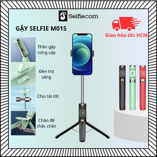 Gậy chụp ảnh tự sướng Selfiecom L01/ M01S - Tích hợp 3 chân tripod và remote bluetooth chụp từ xa