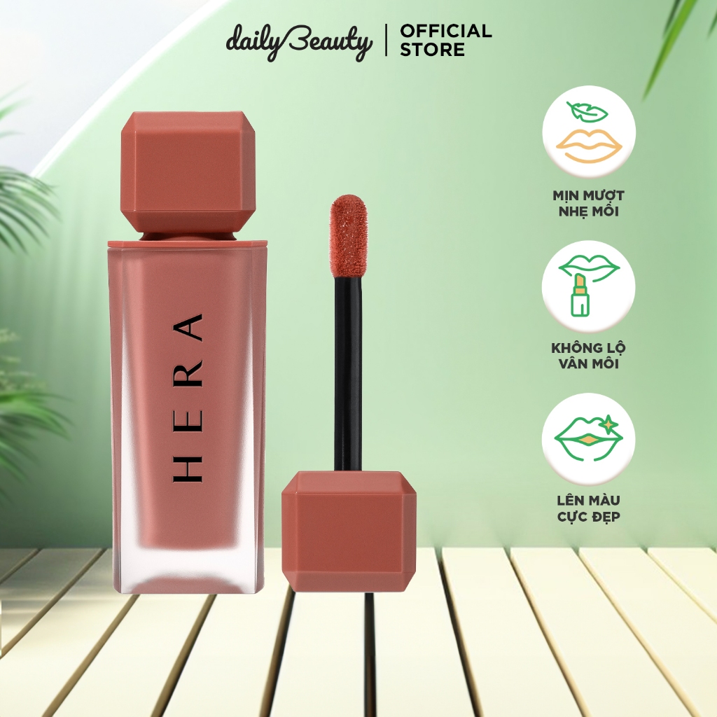 Son Kem Lì dưỡng môi HERA Sensual Powder Matte 5g, Son Hera Black Pink bền màu lâu trôi Daily Beauty Official