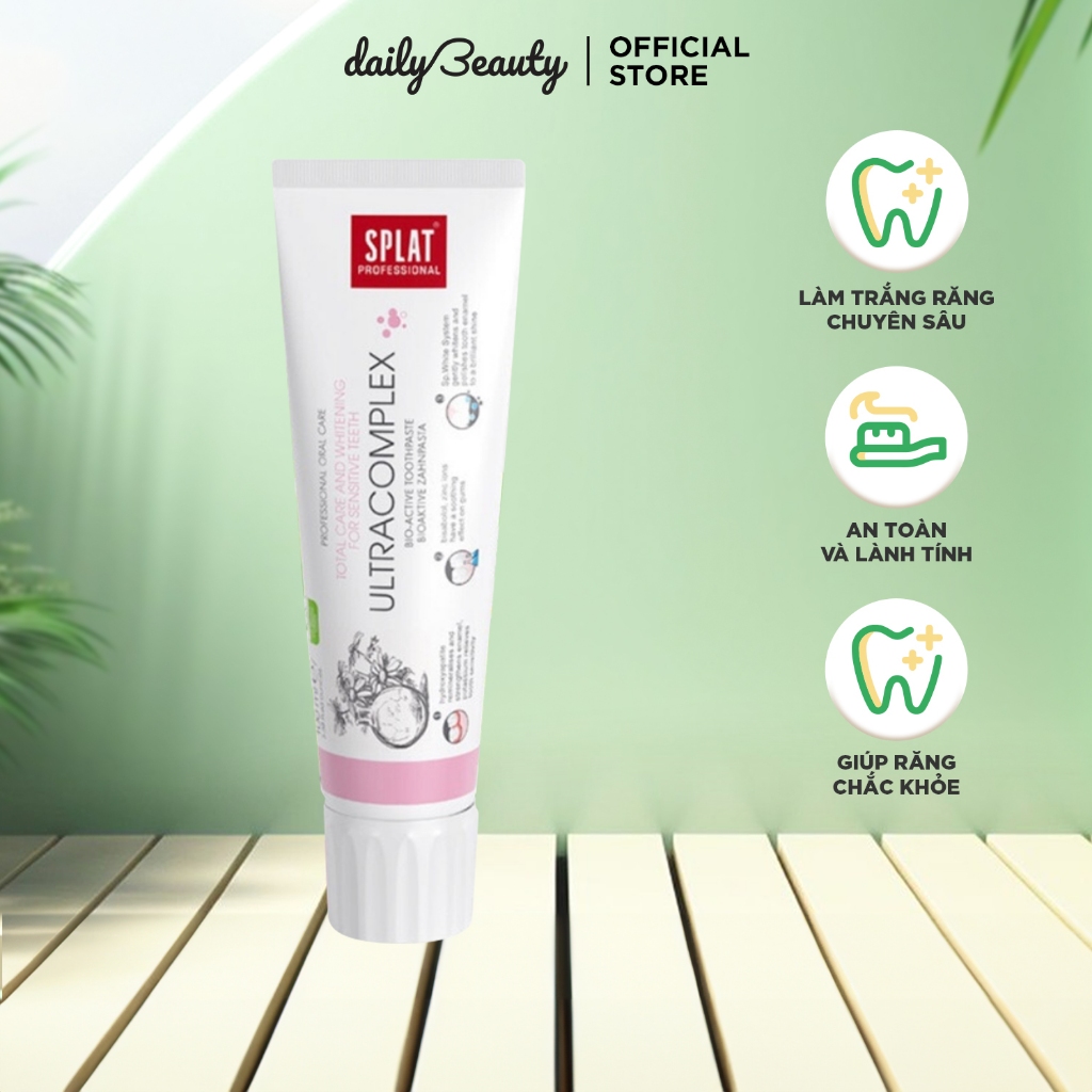 Kem Đánh Răng Làm Trắng Và Giúp Răng Chắc Khỏe SPLAT Ultracomplex Dành Cho Răng Nhạy Cảm 100ml Daily Beauty