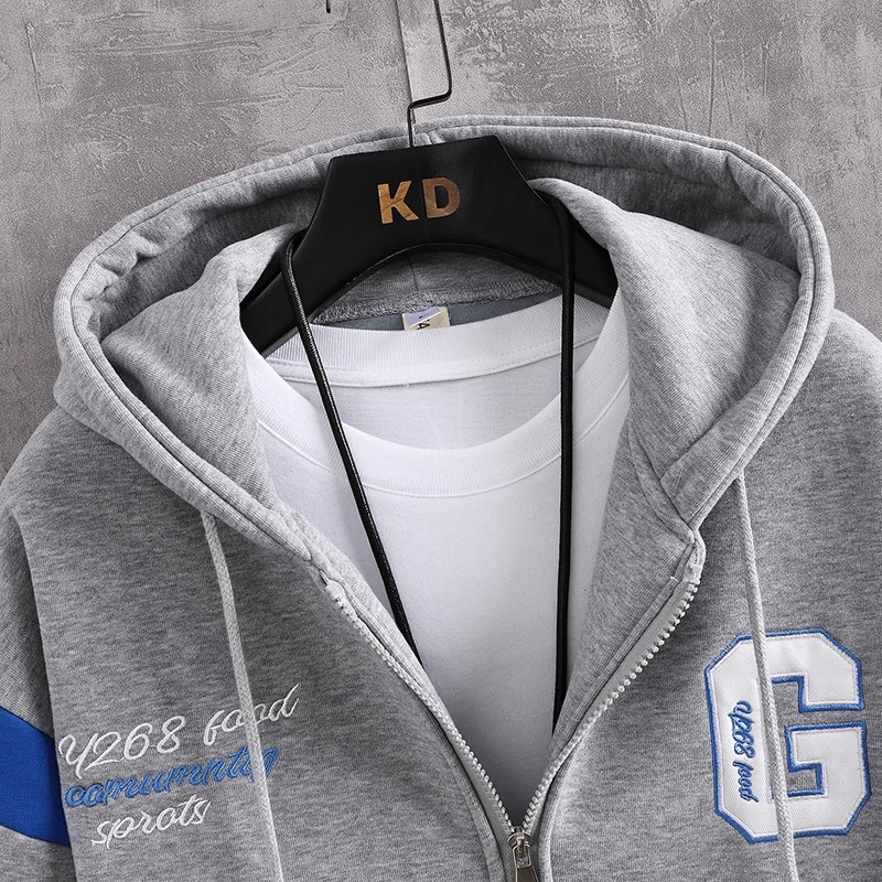 Áo Khoác Nỉ Nam Dài Tay Có Mũ Khóa Kéo Họa Tiết Chữ Dáng Rộng Thời Trang Zenkonu AO KHOAC NAM 056