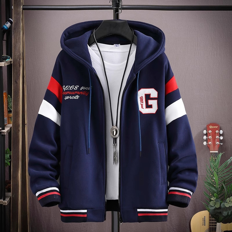 Áo Khoác Nỉ Nam Dài Tay Có Mũ Khóa Kéo Họa Tiết Chữ Dáng Rộng Thời Trang Zenkonu AO KHOAC NAM 056