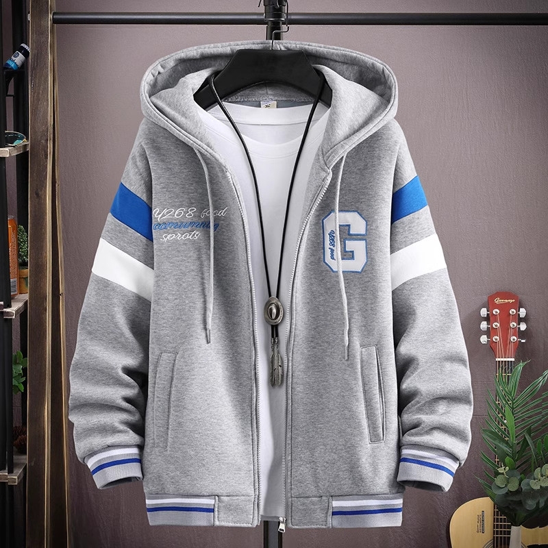 Áo Khoác Nỉ Nam Dài Tay Có Mũ Khóa Kéo Họa Tiết Chữ Dáng Rộng Thời Trang Zenkonu AO KHOAC NAM 056