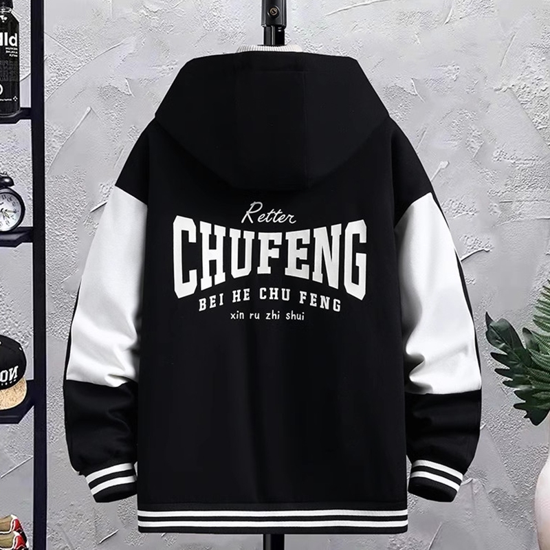 Áo Khoác Nỉ Nam Dài Tay Kéo Khóa Phối Tay Họa Tiết In Chữ Form Rộng Thời Trang Zenkonu AO KHOAC NAM 053V1