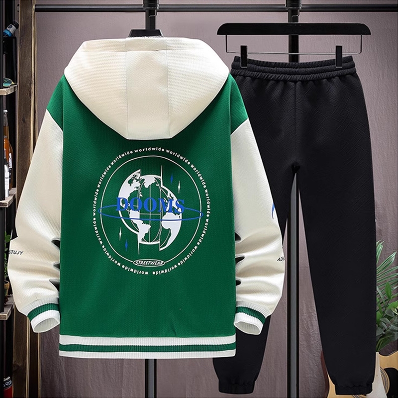 Set Bộ Áo Khoác Hoodie Nam Dài Tay In Họa Tiết Phối Quần Nỉ Bo Gấu Thời Trang Zenkonu AO KHOAC NAM 054 + QUAN NAM 069