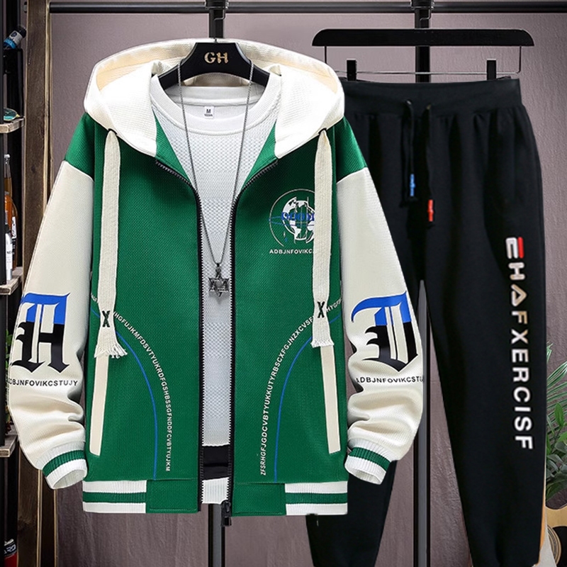 Set Bộ Áo Khoác Hoodie Nam Dài Tay In Họa Tiết Phối Quần Nỉ Bo Gấu Thời Trang Zenkonu AO KHOAC NAM 054 + QUAN NAM 069