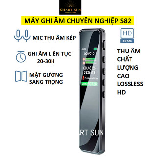 Máy ghi âm chuyên nghiệp cao cấp S82 có lọc âm, mic thu âm kép, pin sử dụng liên tục 20-30H