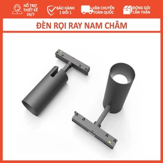 Đèn rọi ray nam châm cho ray âm 22mm và ray nổi 22mm, 48v-xoay góc 360 độ, rọi tranh, bh 24t