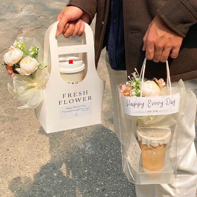 Túi giấy, giỏ hoa giấy vintage đựng hoa, nước dễ thương Phuong68 Store