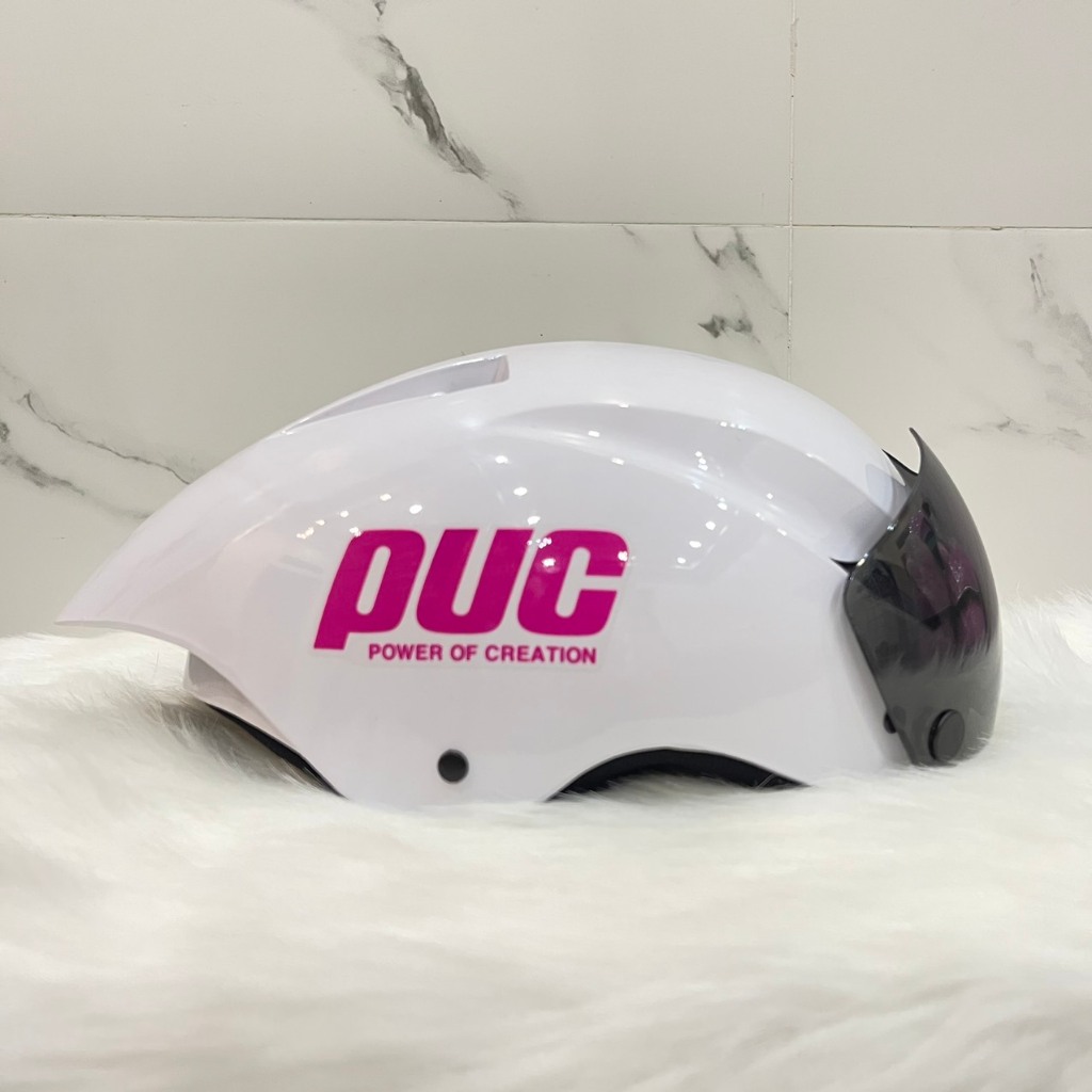 Nón Bảo Hiểm Thể Thao PUC Đuôi Nhọn, Mũ Bảo Hiểm Xe Máy Tặng Tai Mèo Mẫu Mới