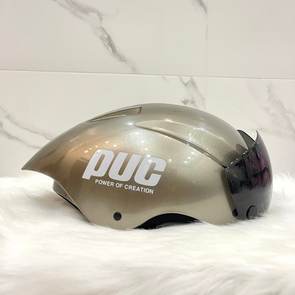 Nón Bảo Hiểm Thể Thao PUC Đuôi Nhọn, Mũ Bảo Hiểm Xe Máy Tặng Tai Mèo Mẫu Mới