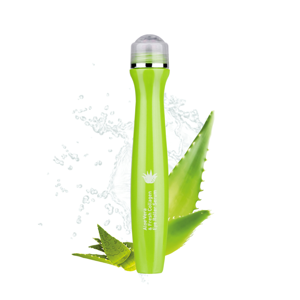 BÚT LĂN MẮT LÔ HỘI VÀ COLLAGEN TƯƠI BABY BRIGHT ALOE VERA FRESH COLLAGEN EYE ROLLER SERUM 15ML