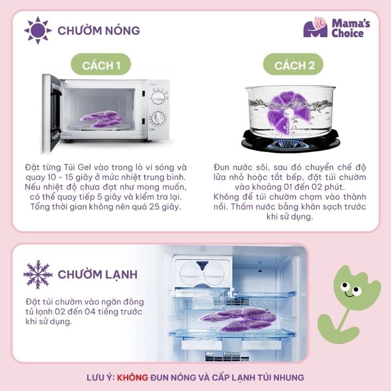 Túi chườm Mamachoice - túi chườm nóng lạnh thông tắc tia sữa cho mẹ